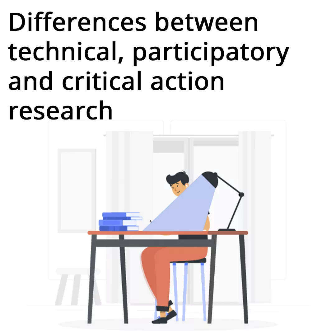 Differences between technical, participatory and critical action research