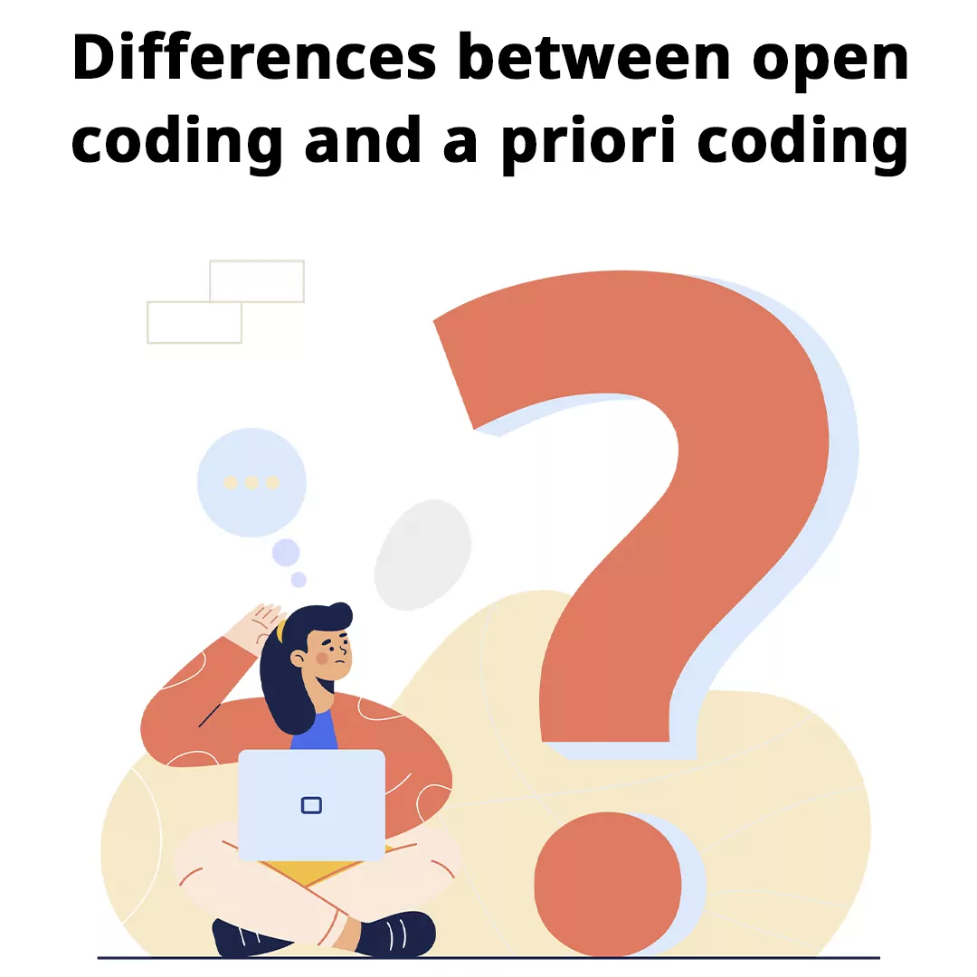 Differences between open coding and a priori coding