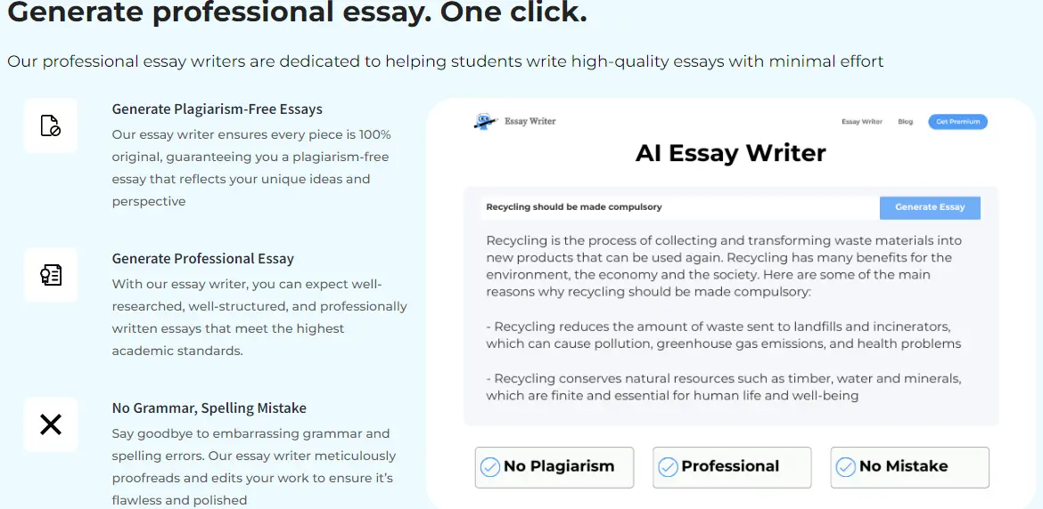 Writeressay.ai is a powerful essay generator tool